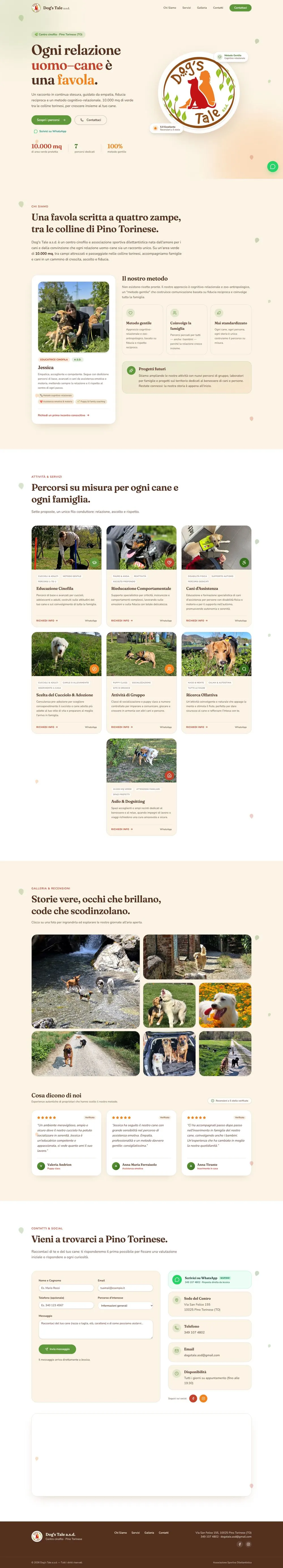 Dog Training Center Website - Dog's Tale