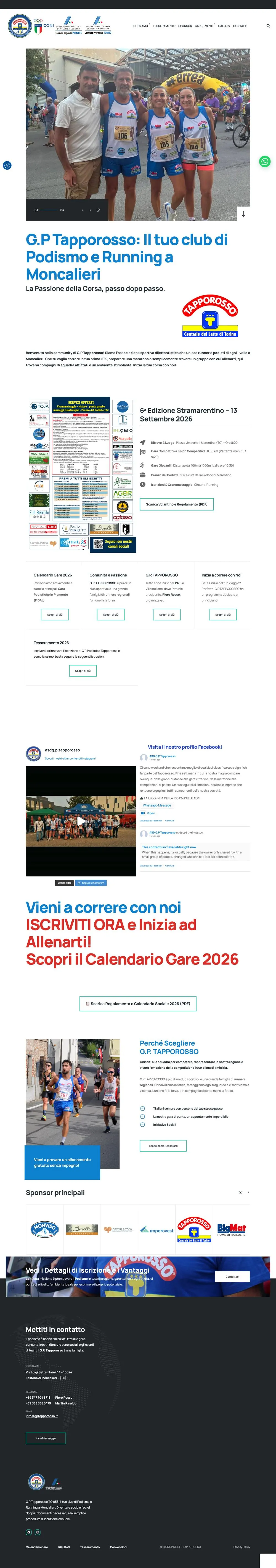 Sports Website Management - Tappo Rosso